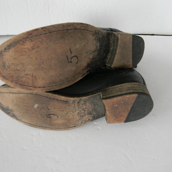 Frye WM'S PIPPA Chelsea Black Leather Booties ANKLE Boots Cowboy Western 6B - Picture 6 of 8